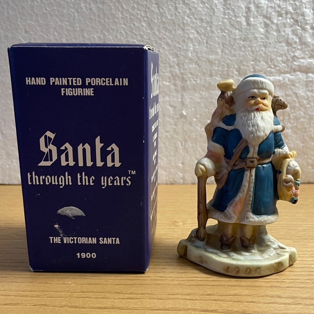 Vintage Santa Through The Years 1900 The Victorian Santa Hand Painted 4.5” 1990